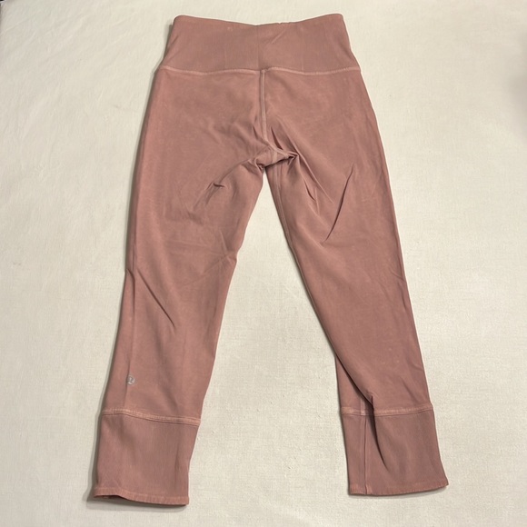 Lululemon Wunder Under Crop 23" *Ribbed Washed Antoinette - Picture 2 of 4